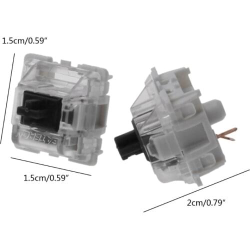 10Pcs Gateron SMD Black Switches Mechanical Keyboard 3pin Gateron MX fit GH60