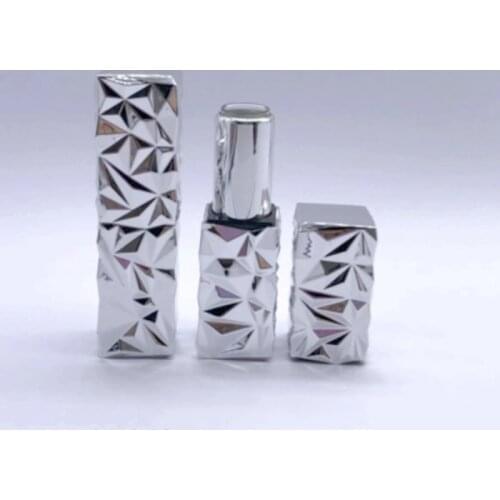 12.1mm High Class Silver Empty Beauty Lipstick Tube Professional Makeup Lip Balm Container Magnetic Lip Rouge Bottle 10pcs