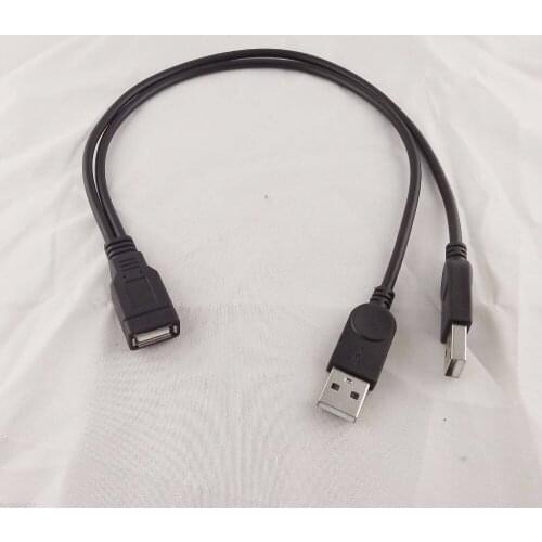 10pcs USB 2.0 A 1 Female To 2 Male Y Splitter Data Charge Extension Cord Cable Power 33cm