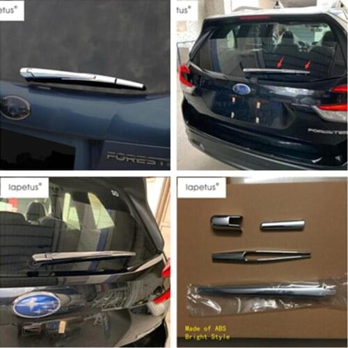 Lapetus Accessories Fit For Subaru Forester 2019 - 2021 ABS Tail Rear Windshield Window Windscreen Rain Wiper Molding Cover Trim
