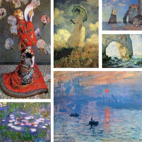 Famous Painter Claude Monet Series 5D DIY Diamond Painting Full Square/Round Diamond Embroidery Sale Rhinestones Picture Decor