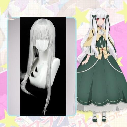 Anime My Next Life as a Villainess All Routes Lead to Doom! Sophia Ascart Sofia Asukaruto Silver White Wig+wig cap