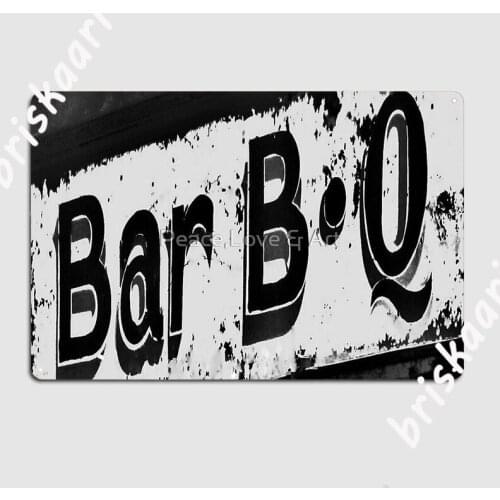 Bar B Q Metal Sign Design Club Kitchen Wall Decor Tin sign Posters