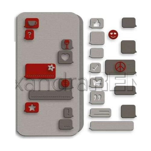 Basics Smartphone Mini Cutting Dies And Stamps Scrapbook Dariy Decoration Stencil Embossing Template Diy Make Albums New