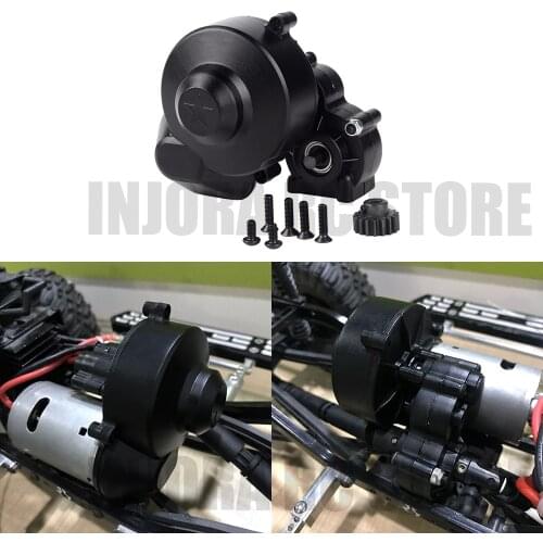 1PCS Plastic Black Transmission Case with Gear Center Gearbox for 1/10 RC Car Axial SCX10 SCX10 II 90046 90047 Upgrade Parts