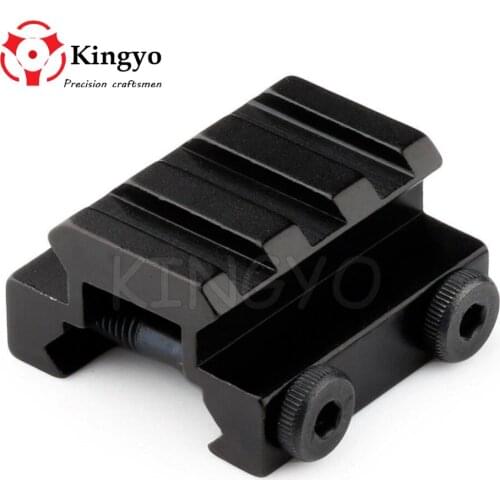 Black Tactical Slot Low Riser Scope Mounts Sight Flashlight Mount Rail Fit 20mm Hunting Accessories