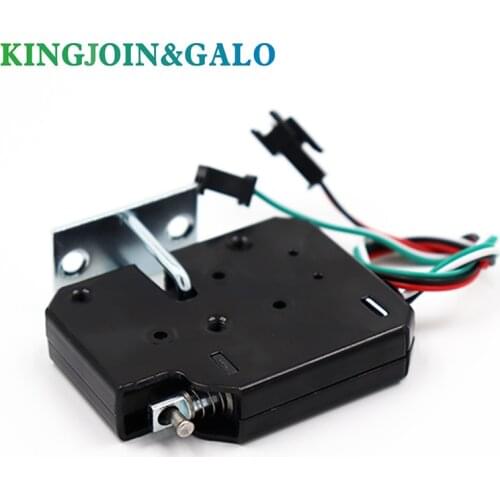 DC 12V 2A Small Solenoid Electromagnetic Electric Control Cabinet Drawer Lockers Lock Pudsh-push Design, Automatic Open the Door