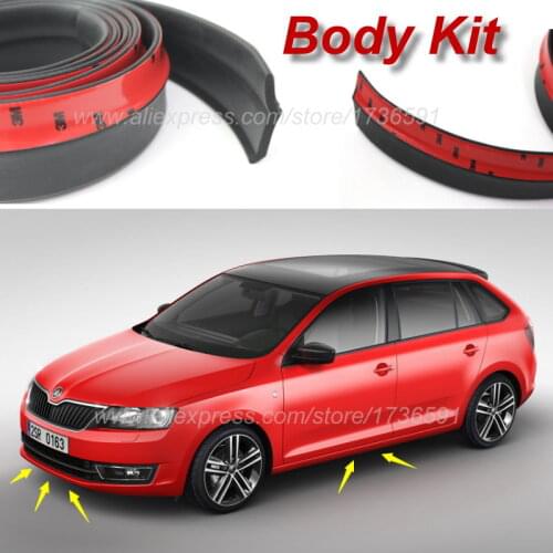 Bumper Lip Deflector For Skoda Rapid a5 a7 YETI Superb Citigo Fabia Octavia 2 CitiJet MissionL Spoiler Skirt Body Kit Strip