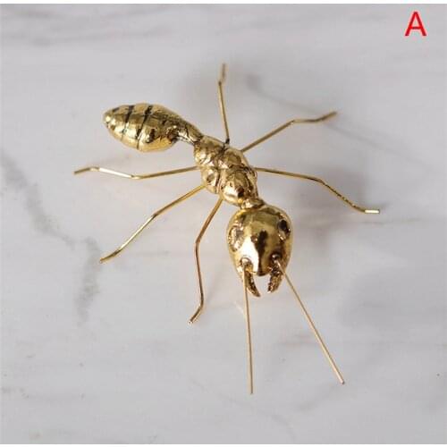 Decorative Metal Handicraft Copper Gold Ant Butterfly Ornament For Art Decor