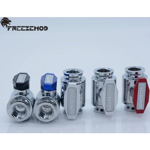 FREEZEMOD computer pc water cooler fitting drain valve double inner teeth G1/4 stop valve. FM-YGNSS