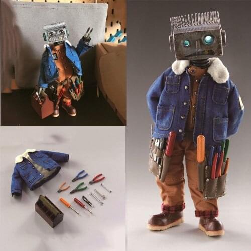 GHT001 In Stock For Collection 17cm Full Set Male Soldier Machine Boy Repairman Cute Action Figure Model for Fans Holiday Gifts