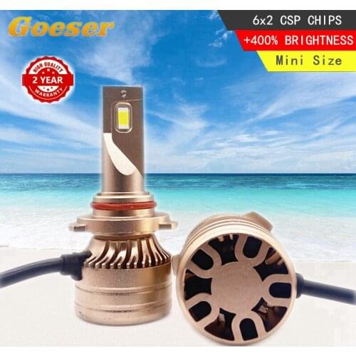 Goeser Vehicle Headlamp CSP H7 LED H11 Bulb Mini Size H1 9005 Fog Lamp 9006 High Beam 6000K 12V 12000LM 9012 HB3 HB4 H4 Canubs