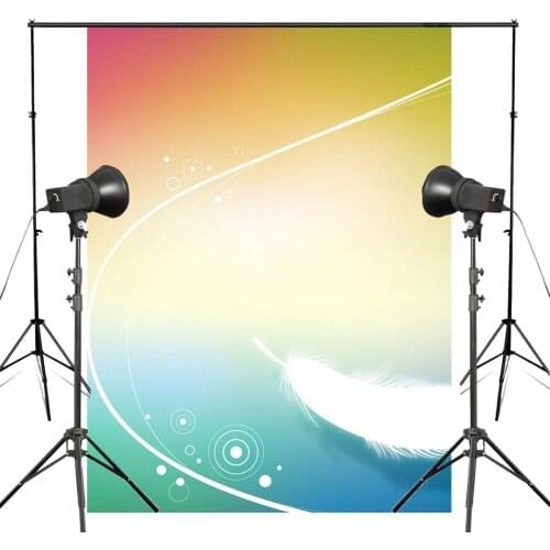 Exquisite Fluffy White Feather Background Photography Colorful Backdrops for Picture Kids Photo Studio Background 5x7ft
