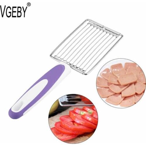 New Stainless Steel Luncheon Meat Cutter Ham Fruit Tomato Cheese Kitchen Soft Food Cutting Tool