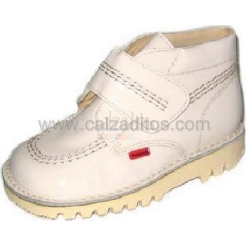 Patent leather kikers boots, beige, Andanines