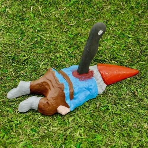 New Creative Zombie Gnome Garden Statues Outdoor Gardening Dwarf Ornaments Dwarf Funny Home Sculptures Decoration Christmas Gift