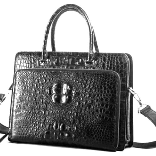 Ourui new crocodile male briefcase Genuine crocodile leather men handbag male One shoulder aslant men handbag