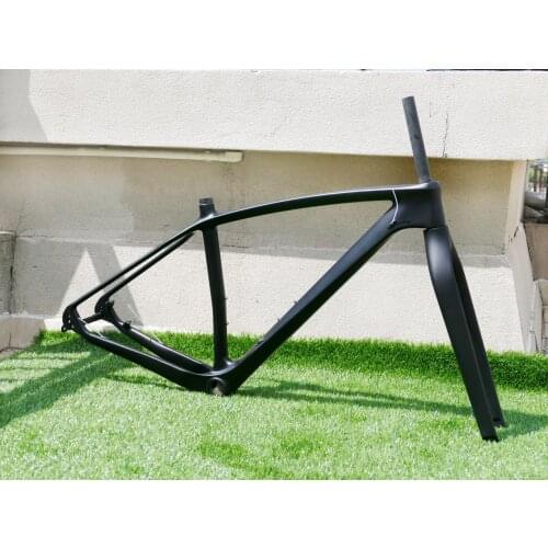 Full Carbon UD Matt Matte Mountain Bike MTB Bicycle Disc Brake Cycling 29ER 17" Frame & Fork Thru Axle 142 * 12mm / QR 135 * 9mm