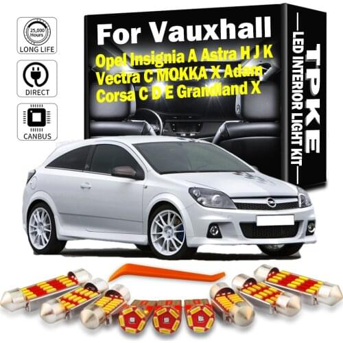 For Vauxhall Opel Insignia A Astra H J K Vectra C MOKKA X Corsa C D E Grandland X Adam Vehicle LED Interior Light Canbus