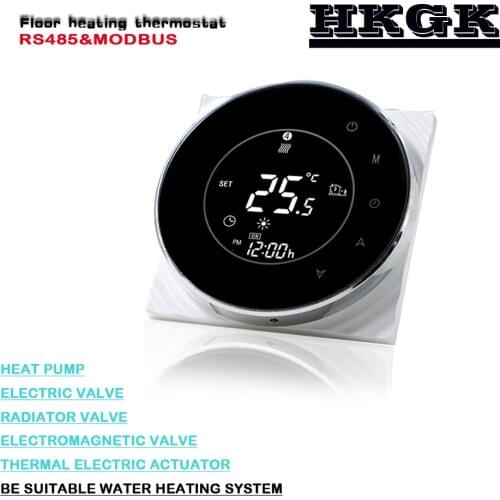 EU Smart Round operation screen thermostat，RS485 remote control for floor water heating