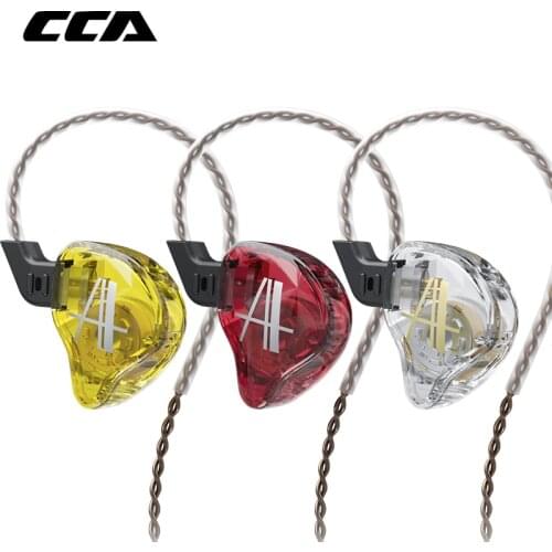 CCA CA2 1DD In Ear Earphone HIFI Metal Headphones Wired Earbuds Deep Bass Headset Noise Cancelling IEM KZ EDX ZST ZSN PRO ZST X