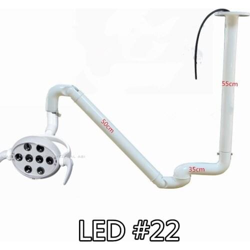 High quality 2016 new ceiling mounted Dental Operating Oral Lamp with 8 LEDs with arms 120cm dental equipment operating lamp