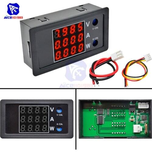 High Precision 0.28" 4 Digital LED Voltmeter Ammeter Watt Meter 100V 10A 1000W Voltage Current Power Detector Tester with Wires