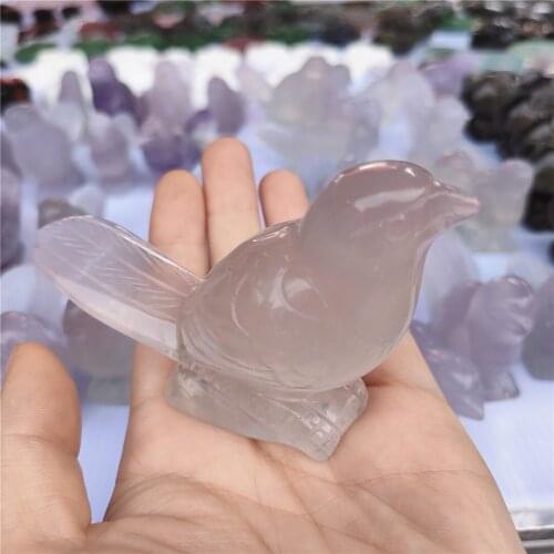 1-3pcs Natural Fluorite Quartz Crystal Carved Cute Animal Statue For Chakra Healing Products Crystals And Stones Carving Gifts