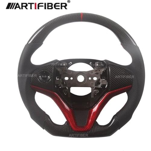 100% Real Carbon Fiber Steering Wheel for Honda Fit/Jazz/Life , HR-V/Vezel