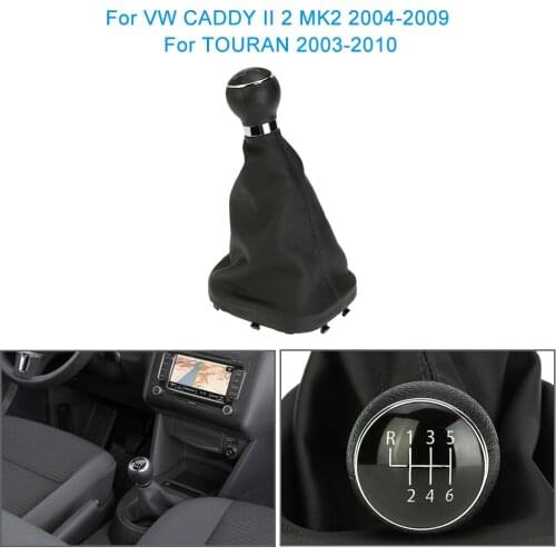 6 Speed Gear Shift Knob Gearstick Gaiter Boot Replacement Kit for VW CADDY II 2 MK2 2004-2009 TOURAN 2003-2010
