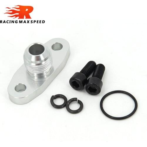 An10 Hole pitch 2"/51 Turbo Oil Drain Return Flange Adapter sliver CNC Process leakproof for T3 T4 GT28 GT30 GT35 T25