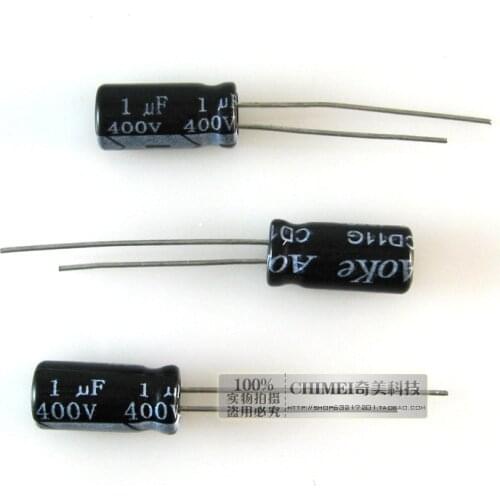 Electrolytic capacitor 1UF 400V Volume 6X12MM Capacitor 6 * 12 mm