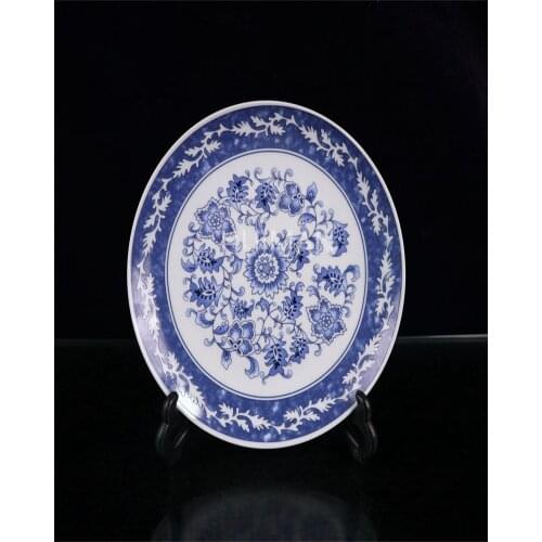 Elaborate Porcelain Hand Painting Plate Dish Crafts Home Decoration