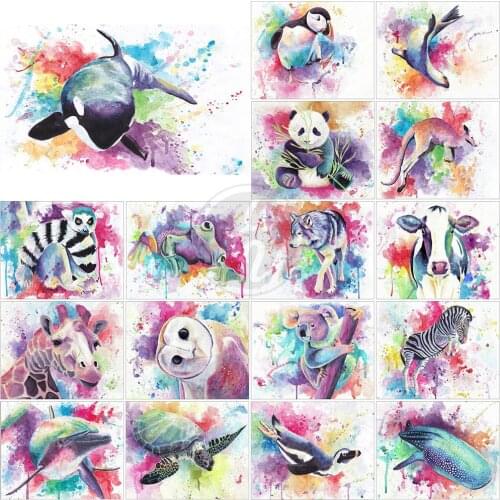 WEIWEI Animals Full Square/round Diamond Mosaic Art Panda Tiger Diy Diamond Painting Embroidery Cross Stitch Family Decorations