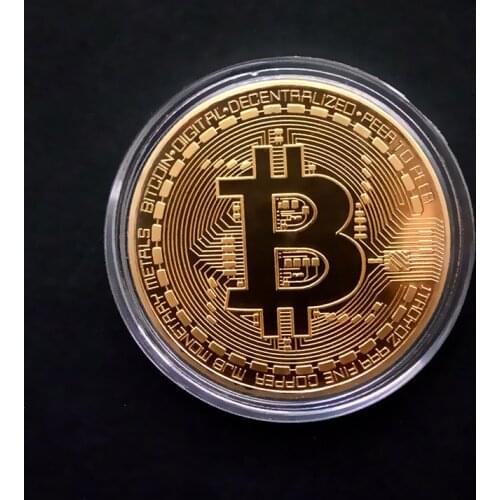 Collectible Art Bitcoints Imitation Commemorative Creative Great Gift Souvenir Antique Bitcon 1PCS Gold Metal Collection Plated