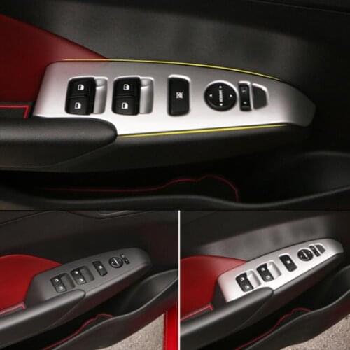 LHD For Hynudai Solaris 2 2017 Car Accessories Door Window glass Lift Control Switch Panel Cover Trim sticker Car Styling
