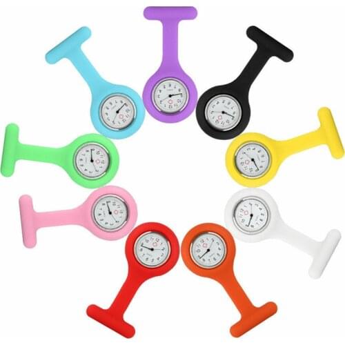 Fashion Nurse Watch Pocket Watches for Girls Silicone Nurse Watch Brooch Tunic Simple and Stylish Watch Reloj De Regalo
