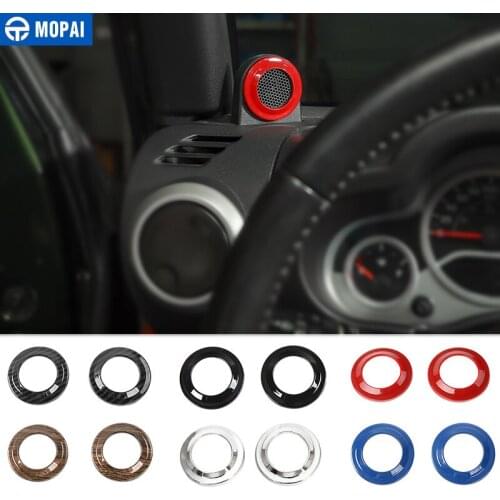 MOPAI ABS Car Interior A pillar Speaker Decoration Cover Trim Stickers Accessories for Jeep Wrangler 2008-2014 Car Styling