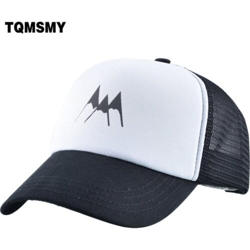 TQMSMY Fashion Mountain Print Summer Unisex Mens Trucker Hat Men Women Mesh Baseball Cap for Adult Women Caps TMA59