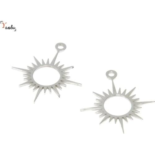 5pcs/lot Solar Eclipse Symbol charm Sun Eclipse Emblem Amulet Stainless steel pendant 28.5x25mm