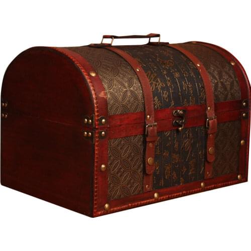 Retro Wooden Suitcase Box Clothes Storage Box Luggage Case Home Decoration Vintage Bar Photography Props Window Display Suitcase