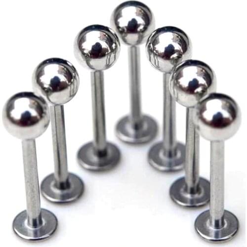 5pcs Gold Helix Ball Labret Lip Cartilage Ear Tragus Piercing Surgical Stainless Steel Stud Earring Men body jewelry