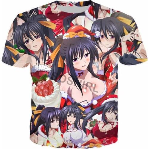 SOSHIRL Sexy Christmas T Shirt Hipster Funny Sweet Anime Couple T-shirt Summer Streetwear Harajuku Unisex Classic Top Plus Size