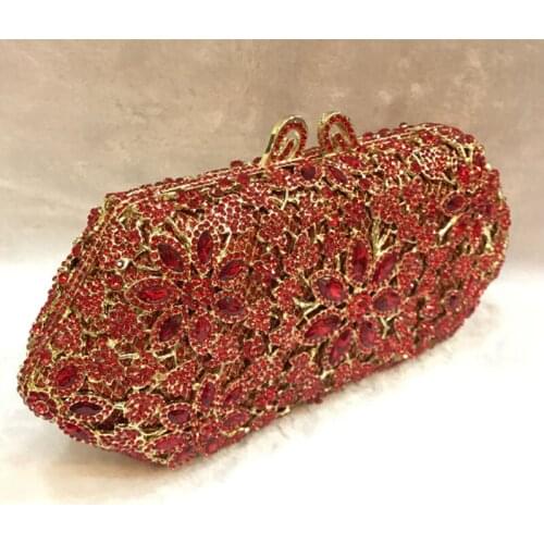 Rhinestone Crystal Clutch Purse Women Evening Bag Wedding Party Prom Chain Shoulder Crossbody Handbag