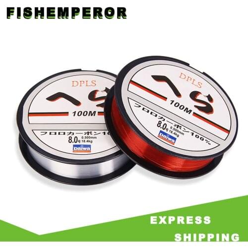 100M Super Strong Nylon Fishing Line 4-40LB Pull Japan Iimport Material Monofilament Wear Resistant Fishing Tool red transparent