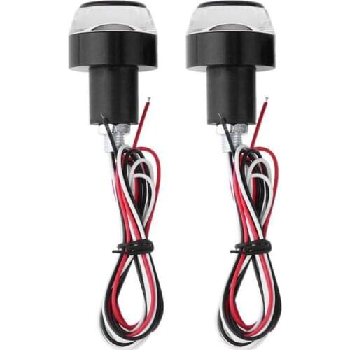 2 Pcs LED Motorcycle Turn Signal Light Handlebar End Universal Indicator Flasher Handle Bar Blinker Side Marker Lamp Car Light