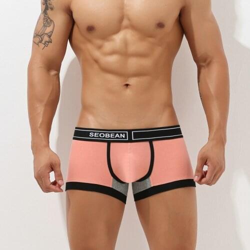 New Brand Sexy Mens Cotton Underwear Boxer Shorts Male boxers low rise Breathable Trunk Underpants For Man