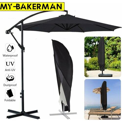 200-280cm Outdoor Patio Umbrella Waterproof Protective Cover with Zipper for Garden Cantilever Parasol Umbrellas Case
