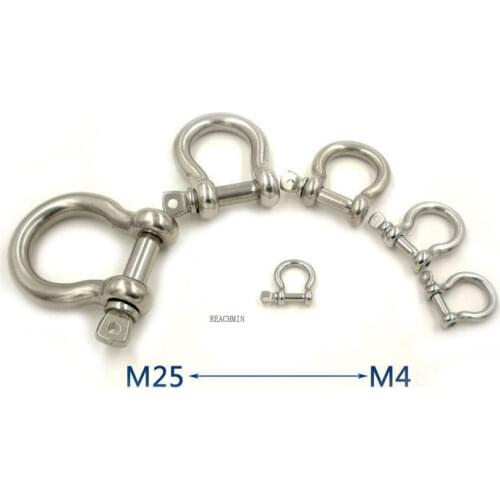 High Quality M4/5/6/8/10/12/14/16/18/20 304 Stainless Steel Bow Shackle Boat Screw-Pin Anchor