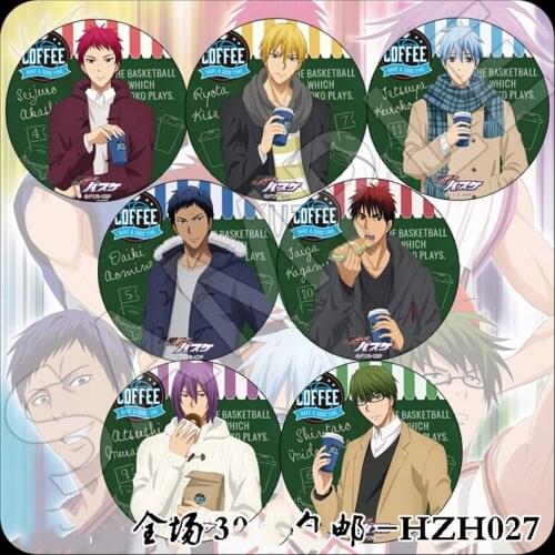 ZXFJXR 58MM Kuroko No Basket HighSchool Basketball Kagami Taiga Cola Hamburg Version Icons Brooch Badge Nice Gift